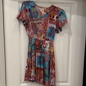 VENUS Multicolor Patchwork Mini Dress